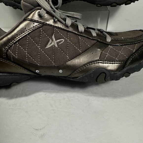 Athletech Women's Pewter Metallic Non-Marking Sneakers 9.5M Leather Whimsical - Picture 8 of 11